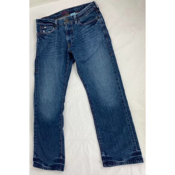 Circa 2005 Levi's Red Slim Straight Jeans Unique Rare Unisex - Size 33 * 30 - Picture 1 of 11